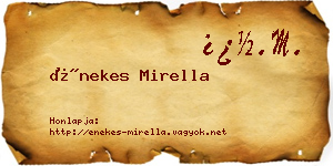 Énekes Mirella névjegykártya